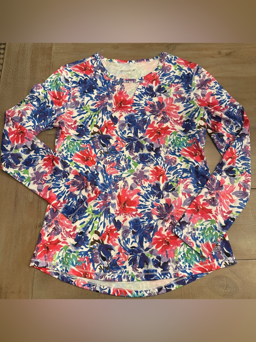 Reel Legends Women's Floral Pattern Shirt Performance Outfitters Sz S Preowned